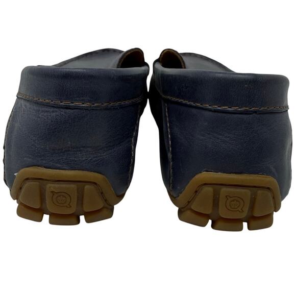 Born Marcel Navy Leather Driving Loafers Men’s 10.5M Moc Toe Comfort - Picture 4 of 10